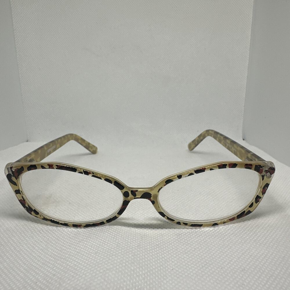 Corinne McCormack Roxy Reading Glasses +2.00 Light Leopard Womens Readers Frames